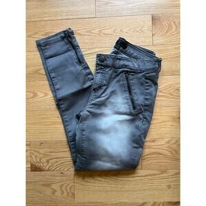 Fire Los Angeles Junior's Skinny Jeans Black Wash Zipper Pockets & Ankles 5 JL